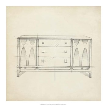 Mid Century Furniture Design VIII by Ethan Harper art print