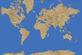World Map - Sand Dots 1 by Marlene Watson art print