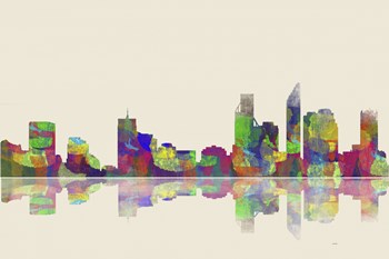 Perth WA Skyline 1 by Marlene Watson art print