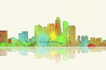 Los Angeles California Skyline 1 by Marlene Watson art print