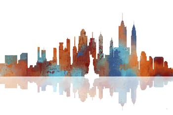 New York New York Skyline 1 by Marlene Watson art print