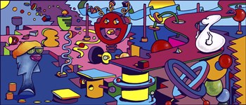 Jazz Fish Zen by Howie Green art print