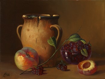 Fruit and Pot by Shiva art print