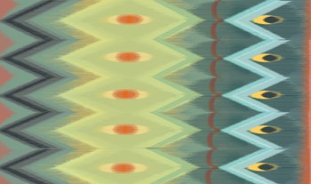 Windy Rug Pattern in Greens by Art Licensing Studio art print