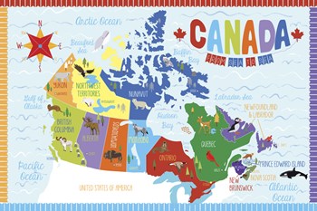 Canada Map by Erin Clark art print