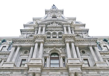 City Hall Facade (Color) by Erin Clark art print