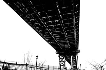 Beneath the Span Silhouette) by Erin Clark art print