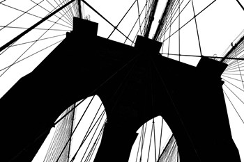 Brooklyn Bridge Silhouette by Erin Clark art print