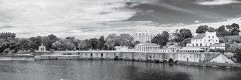 Waterworks Panorama (b/w) by Erin Clark art print