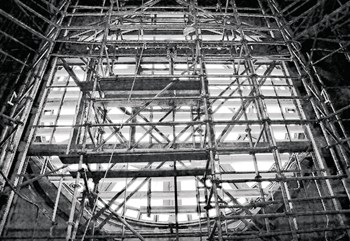 Inside Clock (b/w) by Erin Clark art print