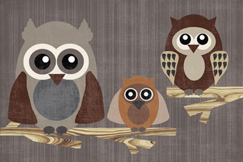 Owls by Erin Clark art print