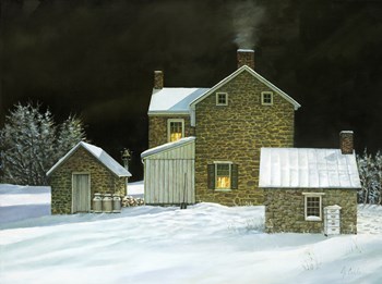 Door Yard Snow by Jerry Cable art print