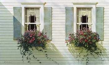 Windows With Flowerboxes by Zhen-Huan Lu art print