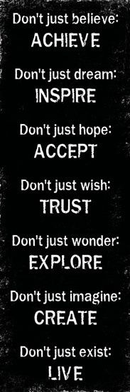 Achieve Inspire Accept 1 by Louise Carey art print