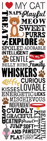 I Love My Cat 1 by Louise Carey art print