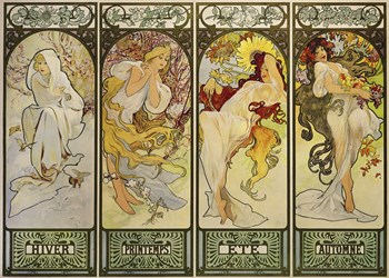 The Seasons by Alphonse Mucha art print