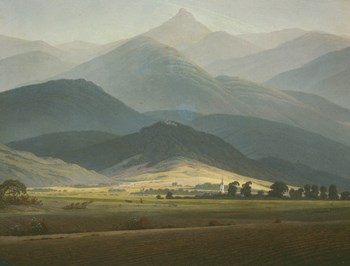Landscape with Mountains by Caspar David Friedrich art print