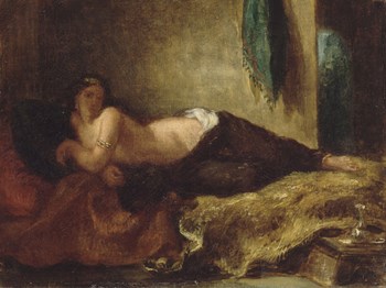 Odalisque by Eugene Delacroix art print