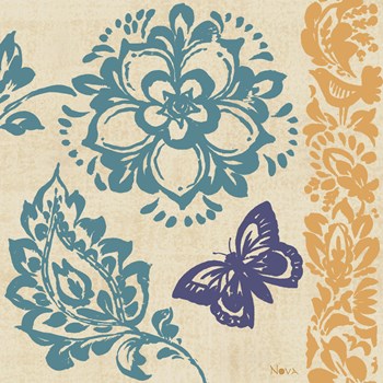 Blue Indigo Butterfly II by Pamela Gladding art print