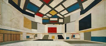 Colored Design For The Central Hall Of A University, 1923 by Theo van Doesburg art print