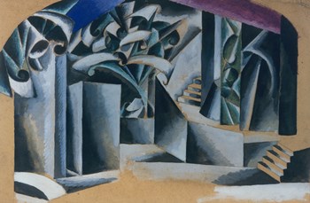 The Garden In Front Of The House, 1920 by Liubov Popova art print