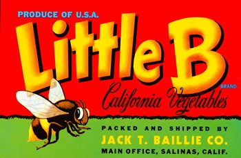 Little B Brand California Vegetables by Print Collection art print