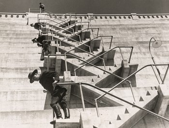 A Fire Escape on a Dam by Print Collection art print