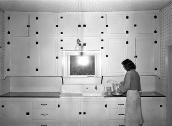 Modern Rural Kitchen 1930's by Print Collection art print