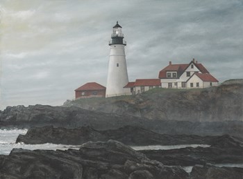 Foggy Morning At Portland by David Knowlton art print