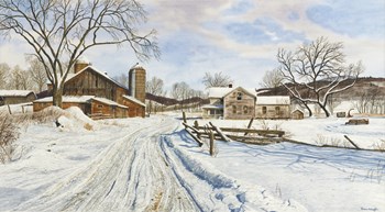 Mid-January Farmscape by Michael Davidoff art print