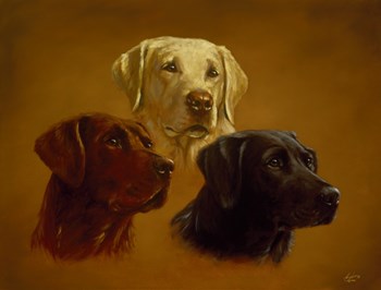 Portrait of Three by John Silver art print