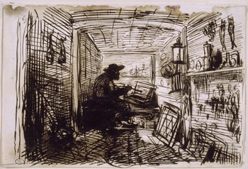 The Studio On The Boat,  c. 1860 by Charles Francois Daubigny art print