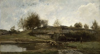 Lock in the Optevoz Valley, Isere, 1855 by Charles Francois Daubigny art print