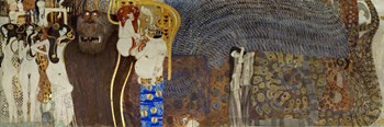 The Hostile Powers, Detail Of  &quot;&quot;The Beethoven Frieze&quot;&quot;, 1902 by Gustav Klimt art print