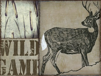 Deer with white tail by Color Bakery art print