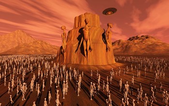 Martians Gathering by Mark Stevenson/Stocktrek Images art print