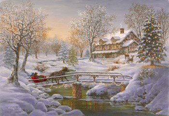 Over The Bridge To Grandmas House by Nicky Boehme art print