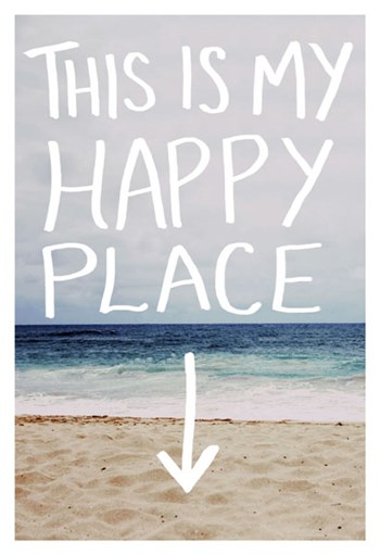 This Is My Happy Place (Beach) by Leah Flores art print