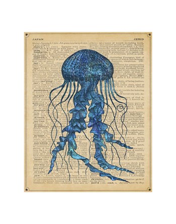 Vintage Jellyfish by Sparx Studio art print