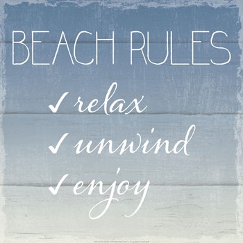 Beach Rules by Sparx Studio art print