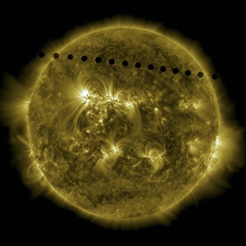 Venus Moving across the Face of the Sun by Stocktrek Images art print