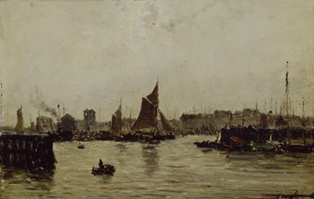 View Of A Port by Johan Barthold Jongkind art print