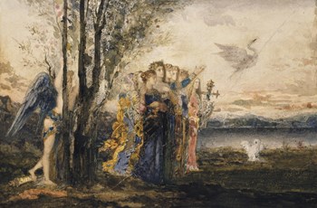 Amor And The Muses by Gustave Moreau art print