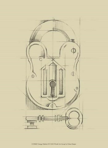 Vintage Padlock II by Ethan Harper art print
