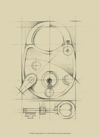 Vintage Padlock IV by Ethan Harper art print