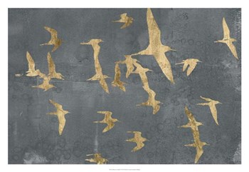 Silhouettes in Flight IV by Jennifer Goldberger art print