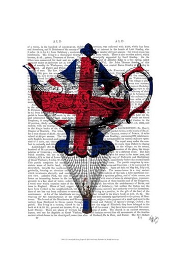 Union Jack Flying Teapot by Fab Funky art print