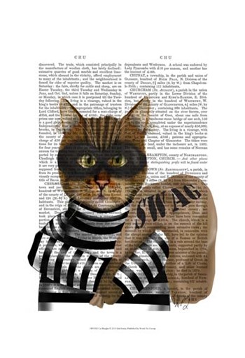 Cat Burglar by Fab Funky art print