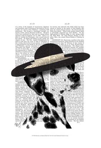 Dalmatian and Brimmed Black Hat by Fab Funky art print