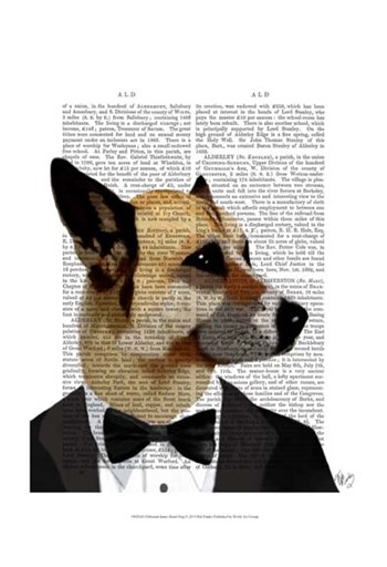 Debonair James Bond Dog by Fab Funky art print